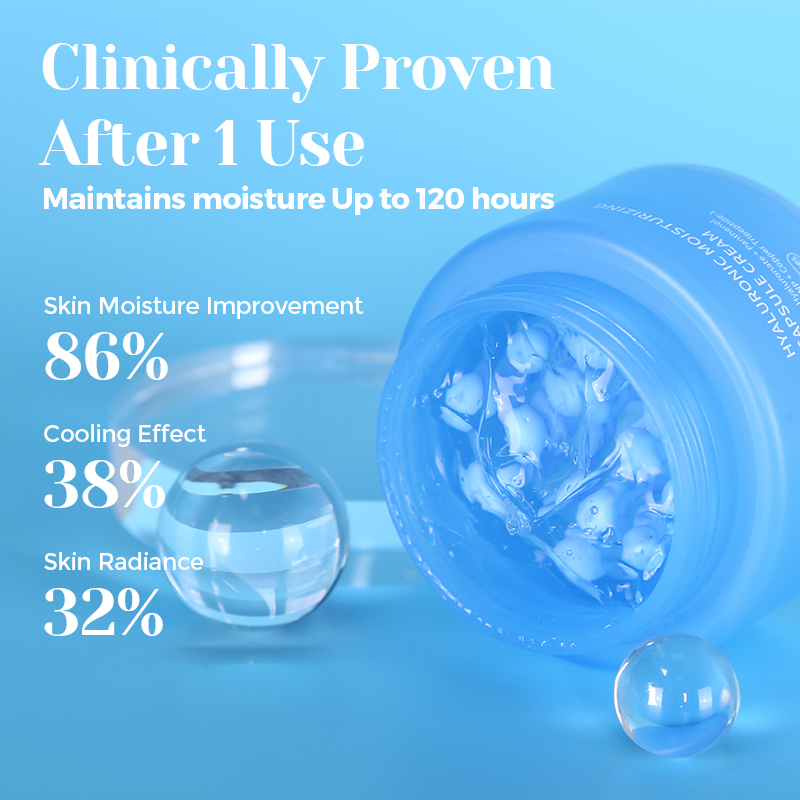 Panthenol Collagen Jelly Face Cream Korean Face Moisturizer Firming Anti-Aging Capsule Cream - 8